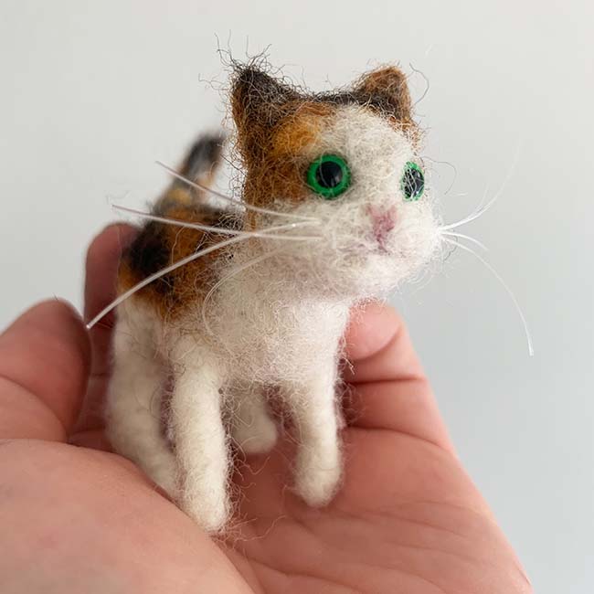 Needle felted wool.